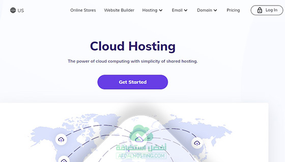 صفحة الاستضافة السحابية في موقع Hostinger